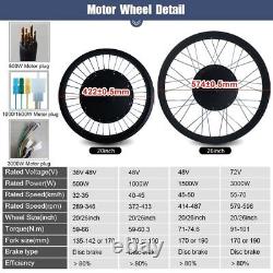 1000W 1500W 3000W Sonw Fat E-bike Conversion Kit 20/26in Front Rear Motor Wheel