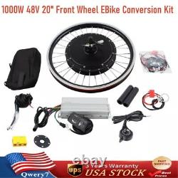 1000W 20 Front Wheel Electric Bicycle EBike Motor Conversion Kit Hub Motor 48V