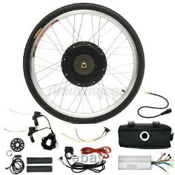 1000W 26 Electric Bicycle Tire E-Bike Front Rear Wheel Motor Conversion LCD