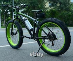 1000W 26IN Electric E Bike Fat Tire Snow Beach Mountain 22 Speed Bicycle NEW