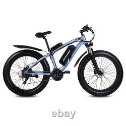 1000W Electric E Bike Fat Tire Snow Mountain Bicycle Li-Battery