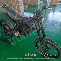 12000With72V 75mph electric bomber style off road ebike charging 42Ah LG battery