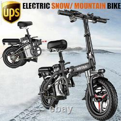 14 250W Fat-Tire Folding Mountain Snow Beach Electric Bike Bicycle E-Bike W LCD