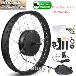 1500W Electric Bicycle E-bike Front/Rear Wheel Conversion Kit Cycling Hub Motor