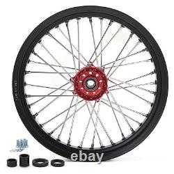 17x3.5 + 17x4.25 Spoke Wheels Red Hubs Black Rims for Sur-Ron Storm Bee E-Bike
