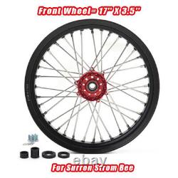 17x3.5 Front Spoke Wheel Rim Hub with Axle Spacers for SUR-RON Strom Bee E-Bike