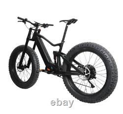18 Carbon Fat Bike 9s Electric Bicycle Ebike Bafang M620 SRAM Suspension 26er