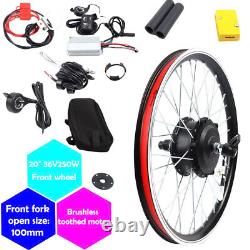 20 36V 250W Front Wheel Electric Bicycle Ebike Conversion Kit Hub Motor Cycling