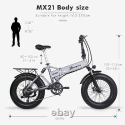 20 Electric Bicycle 48V 500W E-Folding Bike E-bike Shimano Moped Mountain Bikes