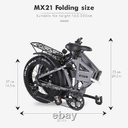 20 Electric Bicycle 48V 500W E-Folding Bike E-bike Shimano Moped Mountain Bikes