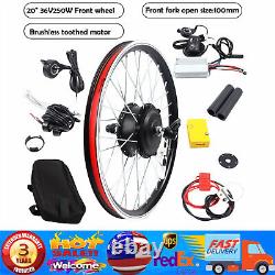 20 Front Wheel 36V Electric Bicycle Ebike Conversion Kit Hub Motor Cycling 250W