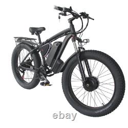 2000W Double Motor Electric Bike Bicycle Ebike Mountain Fat Tire 48V 16Ah 22.4Ah