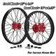 21x1.6 18x2.15 Spoke Wheels Red Hubs Black Rims Set For Sur-ron Storm Bee E-bike