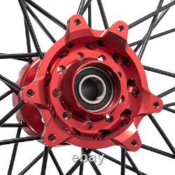 21x1.6 18x2.15 Spoke Wheels Red Hubs Black Rims Set for Sur-Ron Storm Bee E-Bike