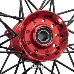 21x1.6 Front Spoke Wheel Black Rim Red Hub Spacers for Sur-Ron Storm Bee E-Bike