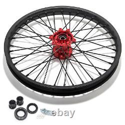 21x1.6 Spoke Front Wheel Black Rim Red Hub for SUR-RON Storm Bee E-Bike Offroad