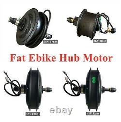 24in Fat E-bike Front/Rear Wheel with 36/48V Hub Motor Fits for 24x4.0 Fat Tire