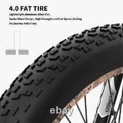 26 1500W Electric Bike Fat Tire 48V 15AH Battery Mountain Beach E-Bike CA Sport