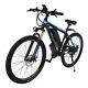 26'' 500w 48v Electric Mountain Bike Bicycle Shimano 21 Speed E-bike Black-blue