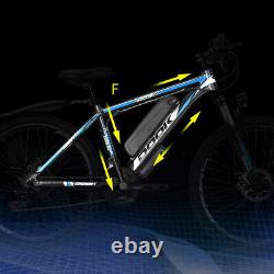 26'' 500W 48V Electric Mountain Bike Bicycle Shimano 21 Speed E-Bike Black-Blue