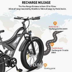 26 750W E-Bike Fat Tire 48V 15AH Lithium Battery Mountain Electric Bicycles CA