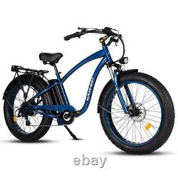 26 750W Electric Cruiser Bicycle MaxFoot MF-18P Retro Beach Fat Tire E-Bike