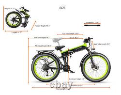 26 Folding Electric Bike 750W 48V/13Ah Cyrusher Fat Tire E-Bike Mountain E-Bike
