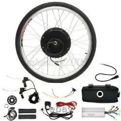 26'' Front/Rear Wheel Electric Bicycle Motor Kit E-Bike Conversion 1000W 48V A+