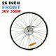 26'' Front Wheel 36v 350w Electric Bicycle Brushless Gear Hub Motor For Ebike