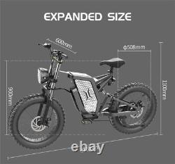 26 Inch Electric Bicycle Fat Tire Ebike off Road 2000w 48v Mountain Moped