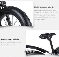 26 Inch Electric Bike 1000W 48V E-Mountain Bike Fat Tire Bicycle Ebike Shimano