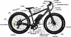 26 TRUE 500W Electric E Bike Fat Tire Snow Mountain Bicycle Li-Battery