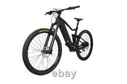 29er Electric Bicycle Carbon Ebike Full Suspension Mountain Bike Bafang 500W 16