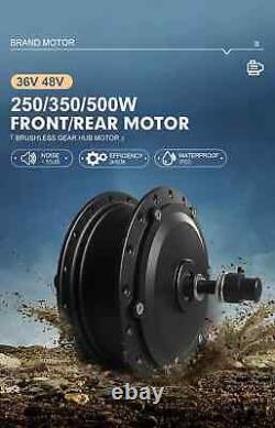 36V/48V 250W 350W 500W E-bike Front Drive Rear Rotate Cassette Hub Motor Wheel