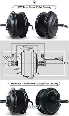 36V 48V 250W 350W 500W Electric Bike Brushless Gear Front Rear Wheel Hub Motor