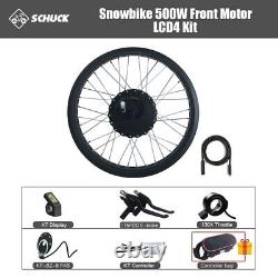 36V 48V 500W 20/26 Inch Snow E-bike Front Drive Motor Wheel Conversion Kit Fat