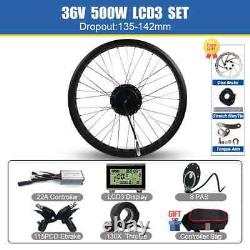 36V 48V 500W Snow E-bike Brushless Front Hub Motor Wheel Conversion Kit 20 26