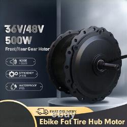 36V 48V 500W Snow E-bike Fat Tire Brushless Front Rear Rotate Cassette Hub Motor