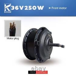 36V 48V250W E-bike Brushless Gear Front Rear Hub Motor with Waterproof Connector
