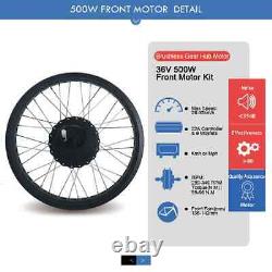 36V 500W Front Hub Motor Wheel for Snow Bike Fat Tires E-bike Conversion Kit