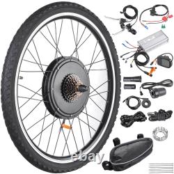 48V 1000W 26 Front/Rear Wheel E-bike Conversion Kit WithLCD Dual Mode Controller