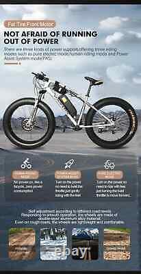 48V 1000W Brushless Front Hub Motor Wheel for Snow Fat Bike Ebike Conversion Kit
