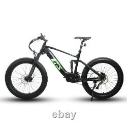 48V 1000W Electric Bicycle 26inch Fat Tire Mountain E-Bike Mid-Drive Motor Ebike