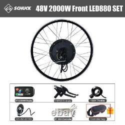 48V 2000W Ebike Front Drive Brushless Gearless Motor Conversion Kit 20 700CWheel
