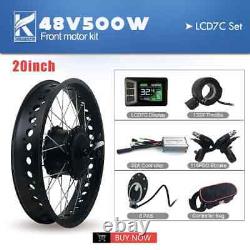 48V 500W Front Hub Motor Wheel for Snow Bike Fat Tire E-bike Conversion Kit
