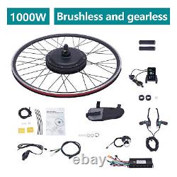 700C Electric Bicycle Front Wheel Motor E Bike Conversion Kit LCD 48V 1KW Black