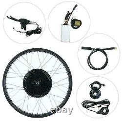 72V Front Wheel Electric Bicycle Motor Conversion 3000W eBike KT-LCD5 MeterG
