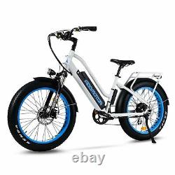 750W 16Ah Electric Step-Thru Bicycle 28MPH Addmotor M-430 City Ebike 48V Battery