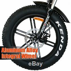 750W 20 Fat Tire Addmotor M-60 R7 Electric Bicycle Cruiser Bike eBike White