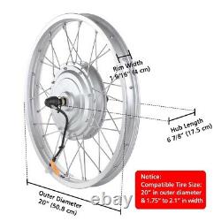 750W 20 Front Wheel Tire Electric Bicycle eBike Conversion Kit withMotor 36V